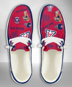 Custom Name Arizona Wildcats Mascot Logo Hey Dude Shoes