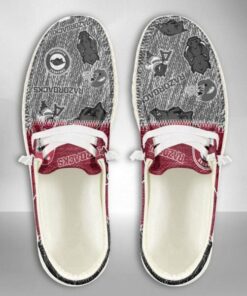 Custom Name Arkansas Razorbacks Sporty Elegance Hey Dude Shoes