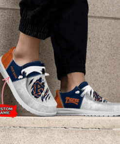 Custom Name Auburn Tigers Hey Dude Shoes