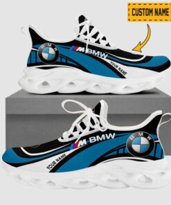 Custom Name Bmw M Car Wave Line Logo Design Clunky Sneakers