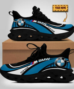 Custom Name Bmw M Car Wave Line Logo Design Clunky Sneakers