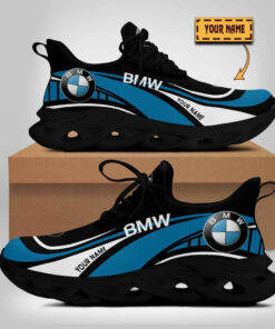 Custom Name Bmw Wave Line Logo Design Clunky Sneakers