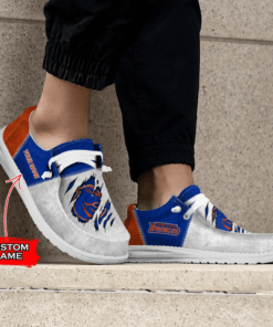 Custom Name Boise State Broncos Hey Dude Shoes – Personalized Sneakers