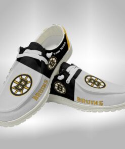 Custom Name Boston Bruins Hey Dude Shoes V2