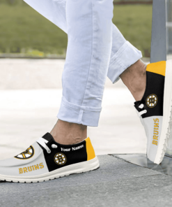 Custom Name Boston Bruins Hey Dude Shoes V2