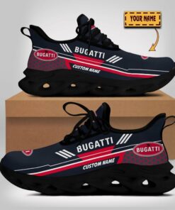 Custom Name Bugatti Logo And Hexagon Pattern Max Soul Shoes