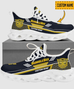 Custom Name Bumblebee Logo And Hexagon Pattern Design Max Soul Shoes