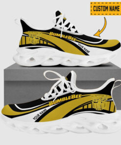 Custom Name Bumblebee Wave Line Logo Design Clunky Sneakers