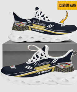 Custom Name Cadillac Logo And Hexagon Pattern Max Soul Shoes