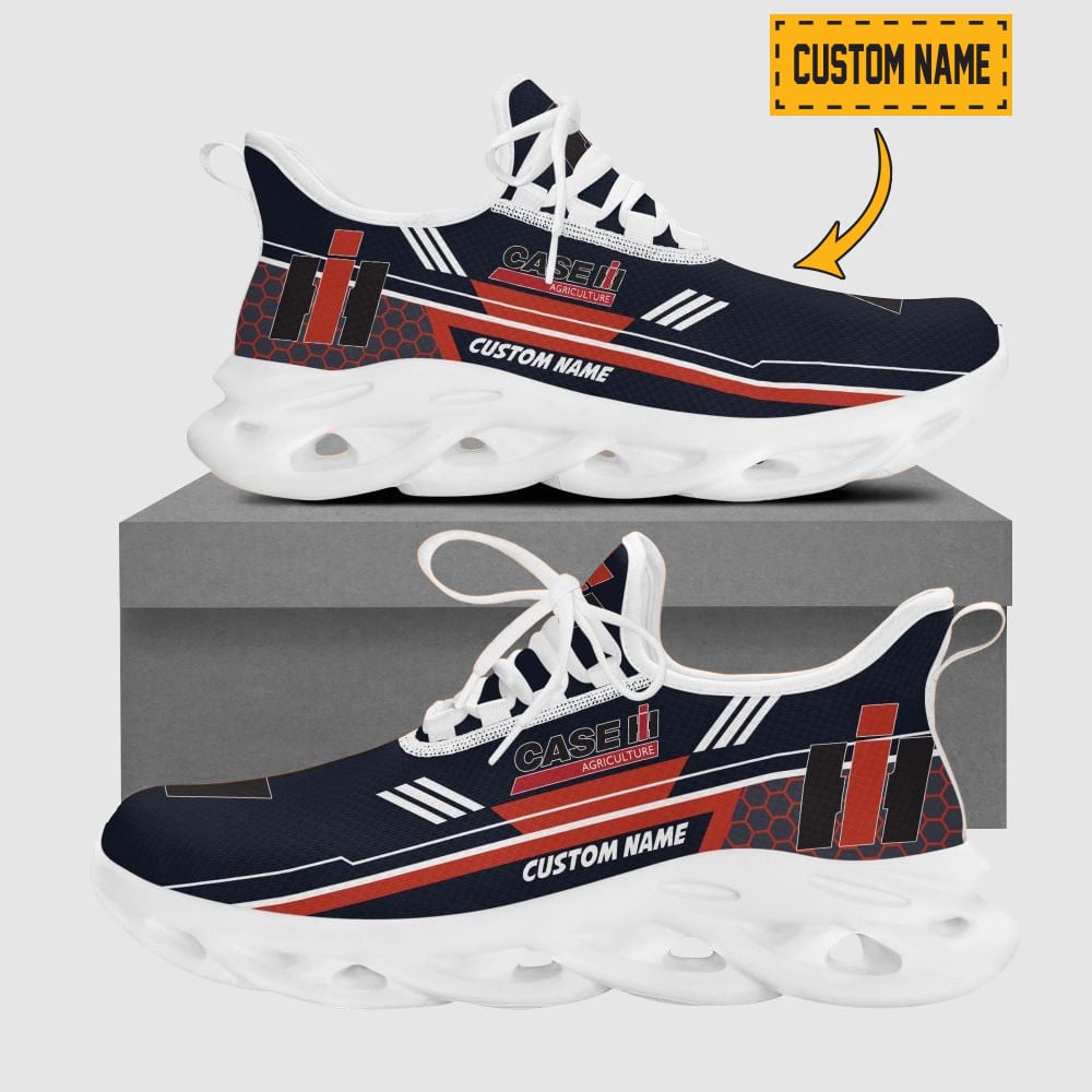 Custom Name Hyundai Logo And Hexagon Pattern Max Soul Shoes