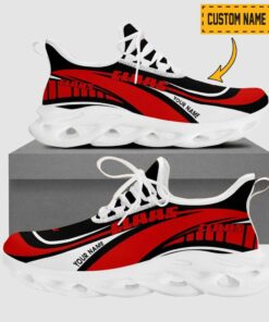 Custom Name Claas Wave Line Logo Design Clunky Sneakers