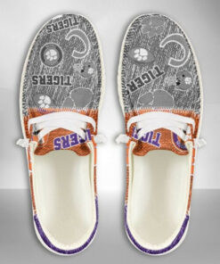 Custom Name Clemson Tigers Sporty Elegance Hey Dude Shoes