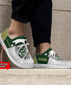 Custom Name Colorado State Rams Hey Dude Shoes – Personalized Sneakers