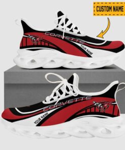 Custom Name Corvette C5 Wave Line Logo Design Clunky Sneakers