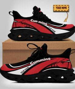 Custom Name Cummins Wave Line Logo Design Clunky Sneakers