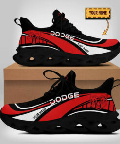 Custom Name Dodge Wave Line Logo Design Clunky Sneakers