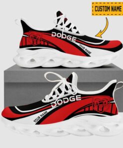 Custom Name Dodge Wave Line Logo Design Clunky Sneakers