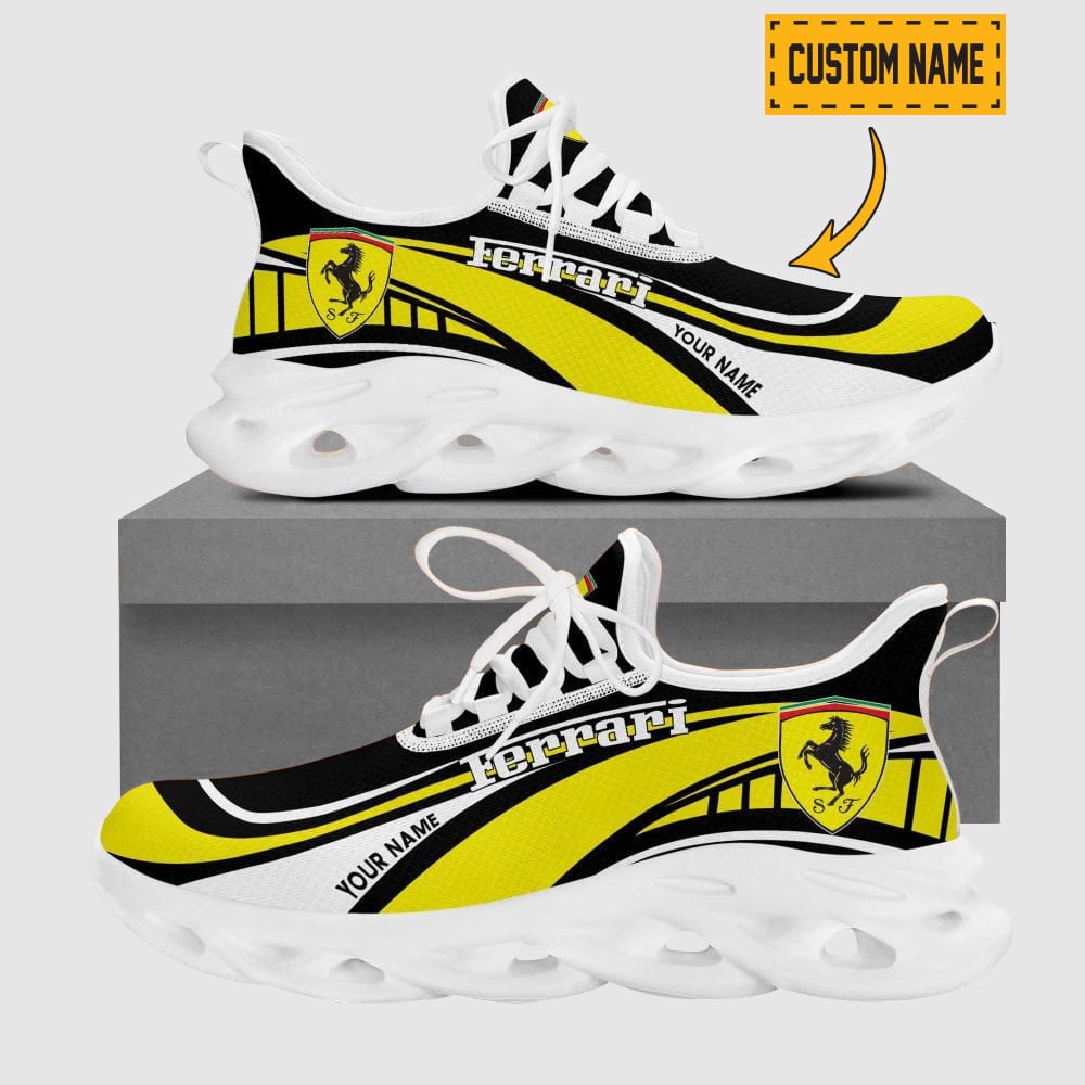 Hyosung Wave Line Logo Design Clunky Sneakers | Custom Name