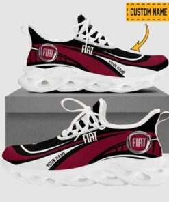 Custom Name Fiat Wave Line Logo Design Clunky Sneakers