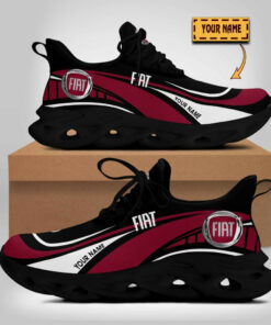 Custom Name Fiat Wave Line Logo Design Clunky Sneakers