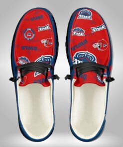 Custom Name Florida Atlantic Owls Team Logo Helmet Hey Dude Shoes