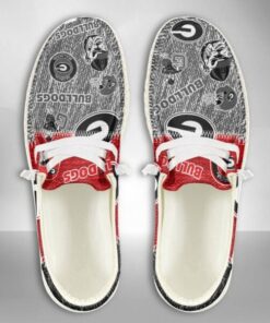 Custom Name Georgia Bulldogs Sporty Elegance Hey Dude Shoes