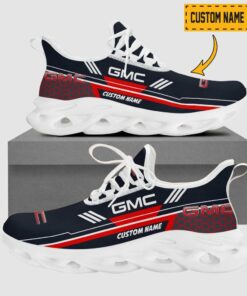 Custom Name Gmc Car Logo Hexagon Pattern Design Max Soul Shoes