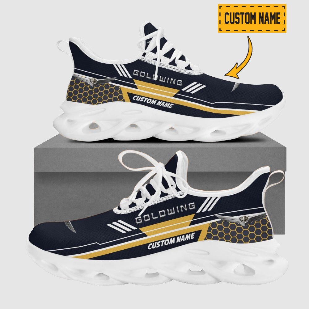 Custom Name Buick Logo Hexagon Pattern Design Max Soul Shoes