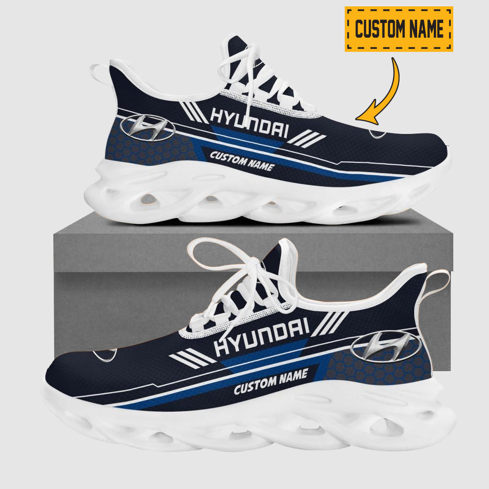 Custom Name Caterpillar Inc Logo And Hexagon Pattern Design Max Soul Shoes