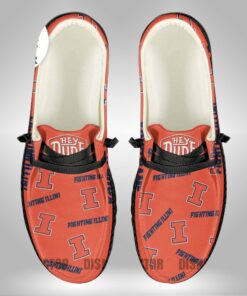 Custom Name Illinois Fighting Illini Hey Dude Shoes Sneakers V7