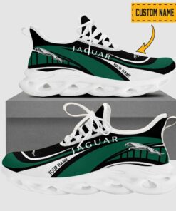 Custom Name Jaguar Cars Wave Line Logo Design Clunky Sneakers