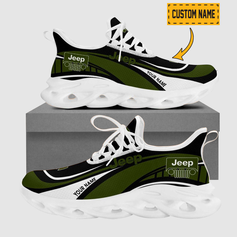 Custom Name Hummer Wave Line Logo Design Clunky Sneakers