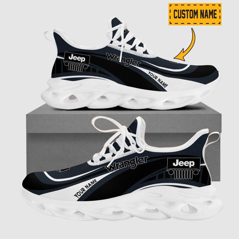 Custom Name Ferrari Wave Line Logo Design Clunky Sneakers