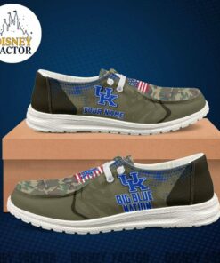 Custom Name Kentucky Wildcats Camo Hey Dude Shoes Sneakers