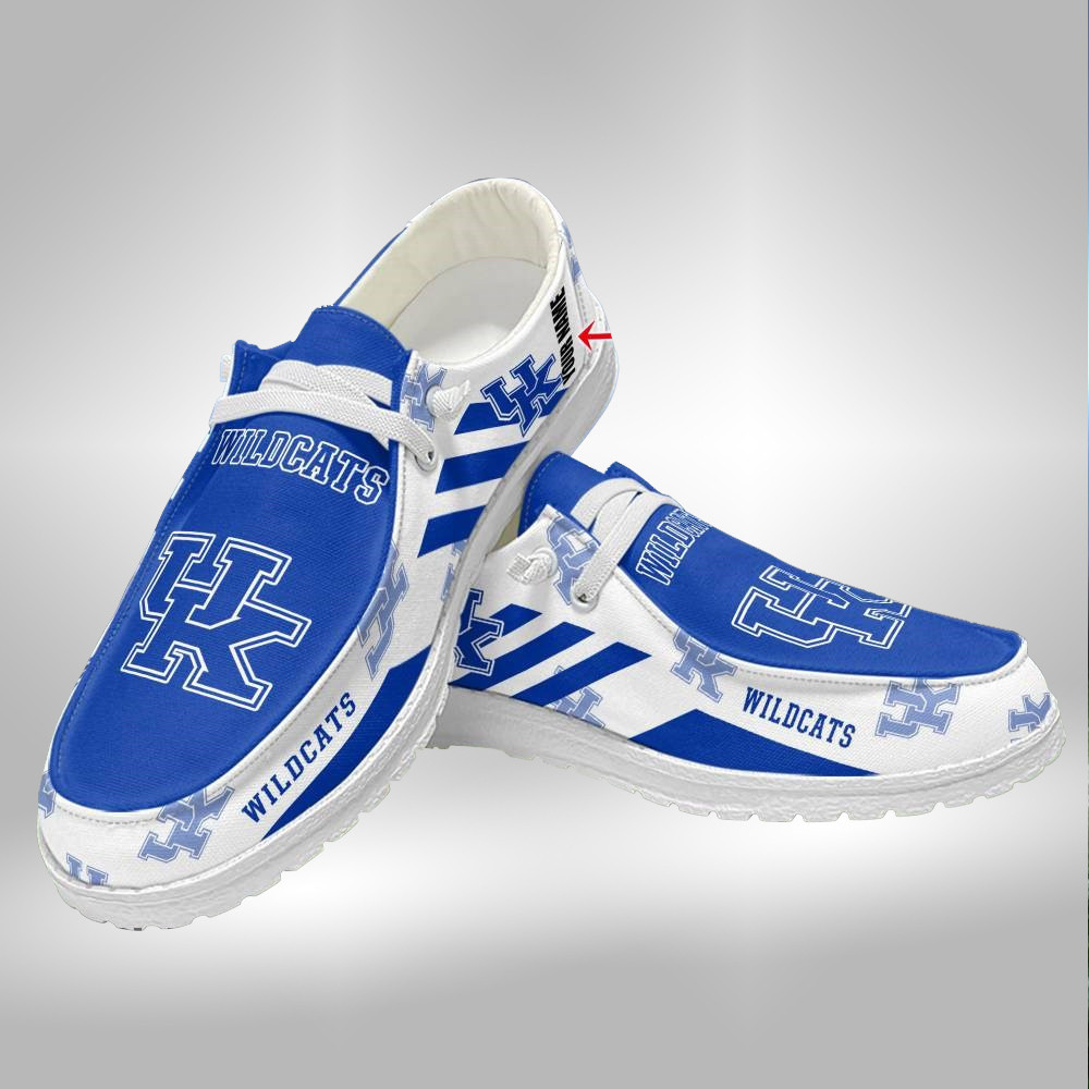 Custom Name Kentucky Wildcats Hey Dude Shoes Sneakers V4