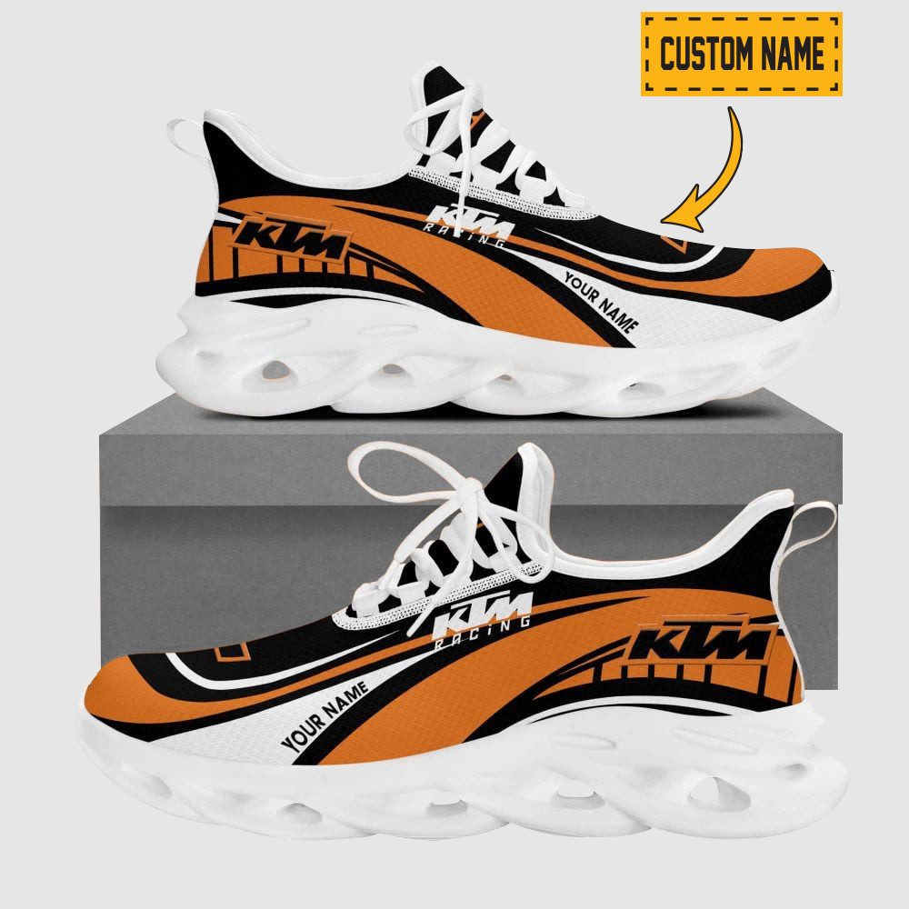 Custom Name Bumblebee Wave Line Logo Design Clunky Sneakers