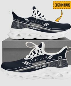 Custom Name Lincoln Logo And Hexagon Pattern Design Max Soul Shoes