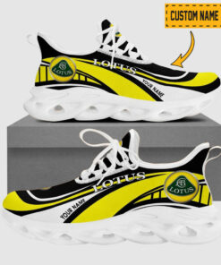 Custom Name Lotus Wave Line Logo Design Clunky Sneakers