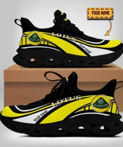 Custom Name Lotus Wave Line Logo Design Clunky Sneakers