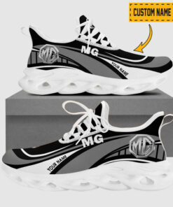 Custom Name Mg Car Wave Line Logo Design Clunky Sneakers