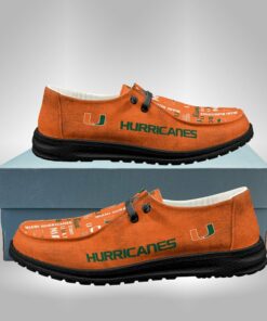 Custom Name Miami Hurricanes Hey Dude Shoes For Fans