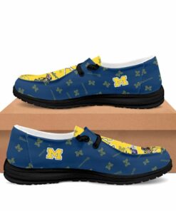 Custom Name Michigan Wolverines Hey Dude Shoes For Fans