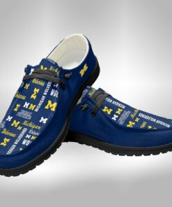 Custom Name Michigan Wolverines Hey Dude Shoes For Fans V2