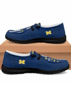 Custom Name Michigan Wolverines Hey Dude Shoes For Fans V2