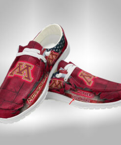 Custom Name Minnesota Golden Gophers Hey Dude Shoes V2