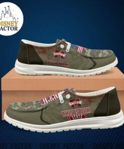 Custom Name Mississippi State Bulldogs Camo Hey Dude Shoes Sneakers