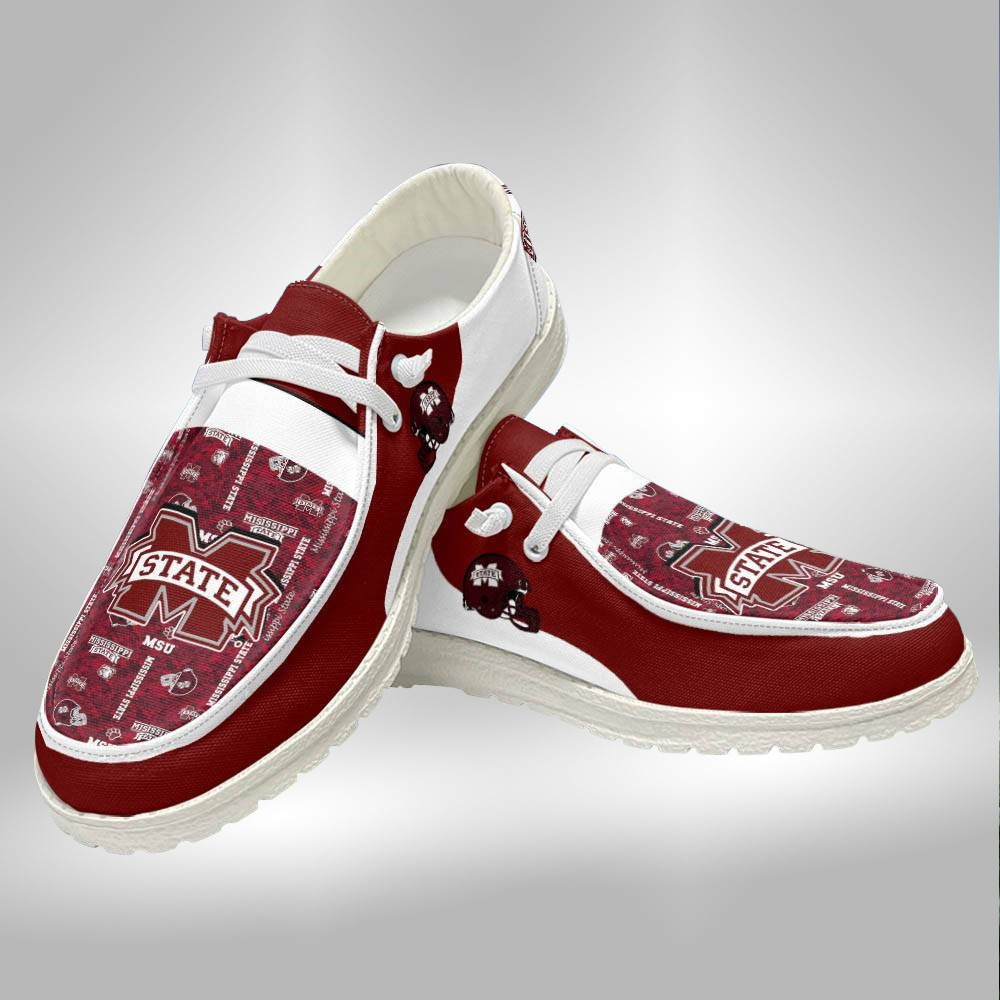 Custom Name Mississippi State Bulldogs Camo Hey Dude Shoes Sneakers