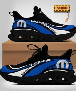 Custom Name Mopar Wave Line Logo Design Clunky Sneakers