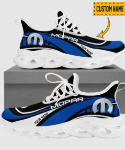 Custom Name Mopar Wave Line Logo Design Clunky Sneakers