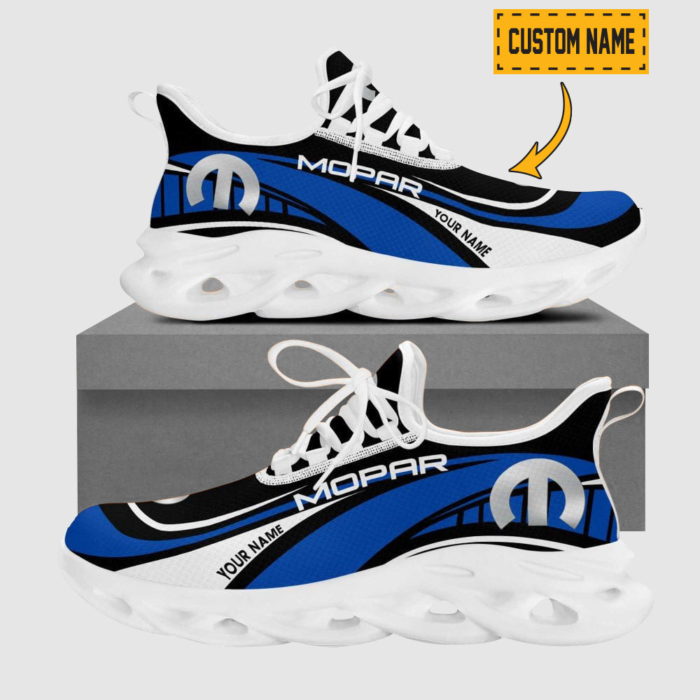 Custom Name Polaris Wave Line Logo Design Clunky Sneakers